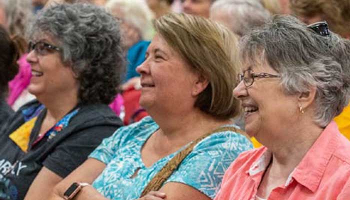 Women listening to a lecture